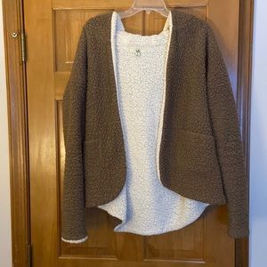 Vintage UA Los Angeles Oversized Brown Teddy Jacket